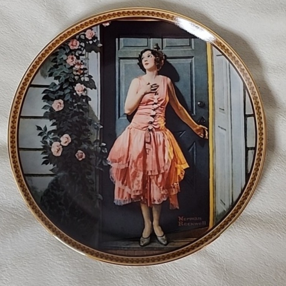 Knowles Norman Rockwells Rediscovered Women Plate Gold RARE Limited Edition